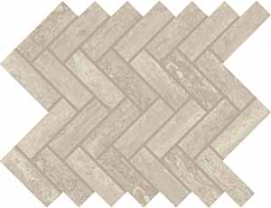 Dinamico 1x3 White Herringbone